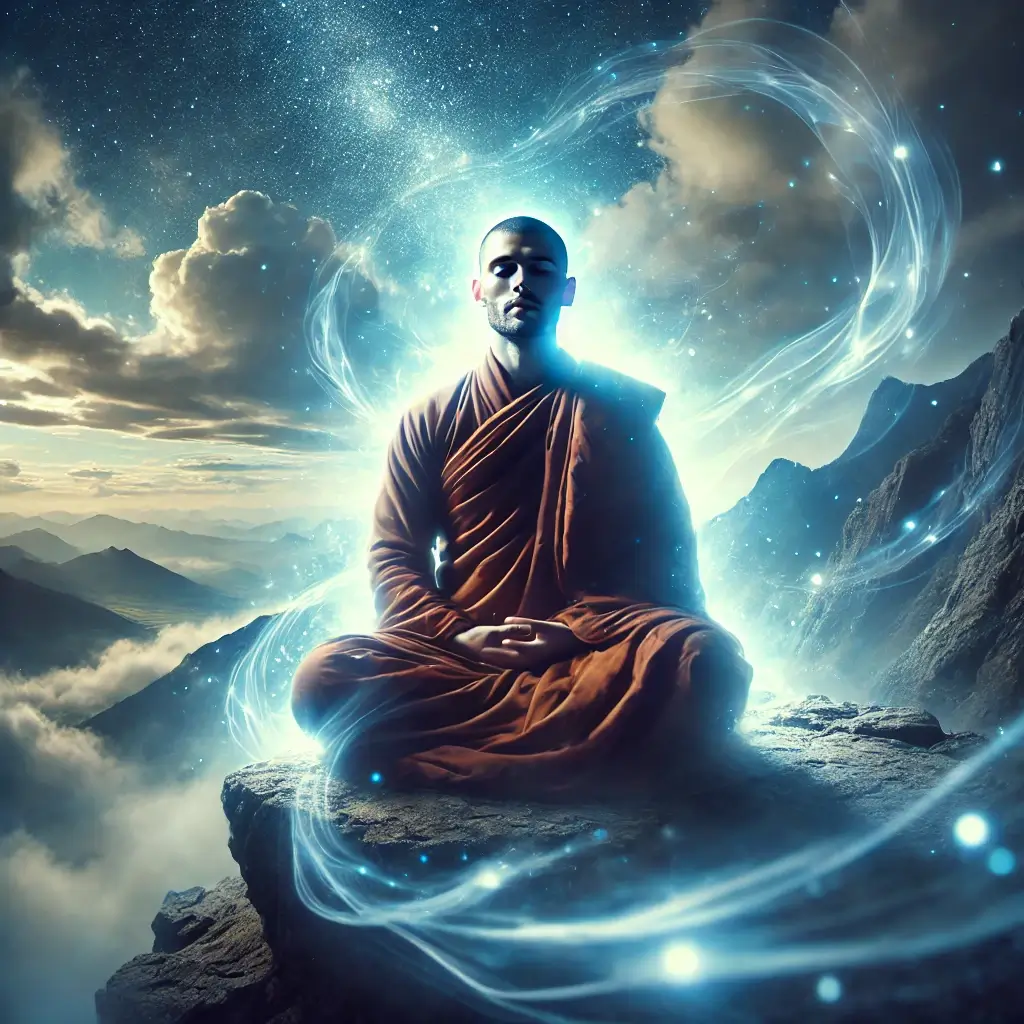 명상으로 높은 차원의 즐거움을 얻는 수행자