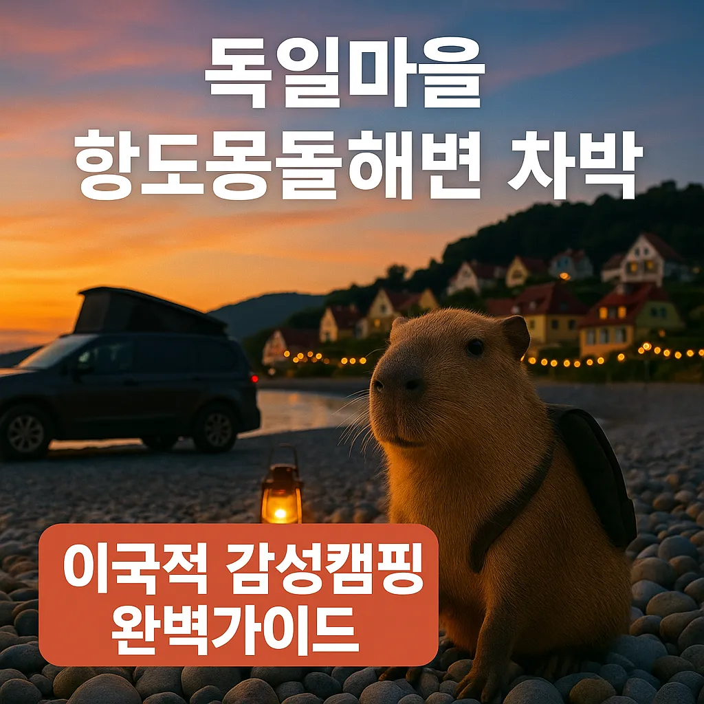독일마을 항도몽돌해변 차박 어떻게 이국적 감성캠핑 완벽가이드