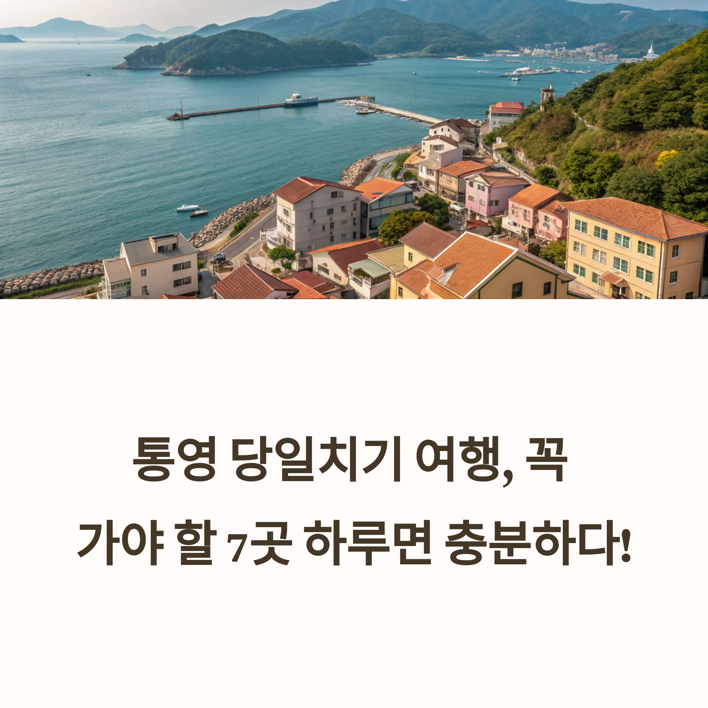 통영 당일치기 여행