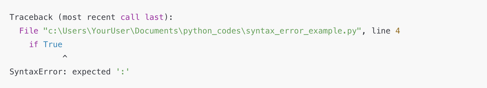 파이썬 SyntaxError 예시
