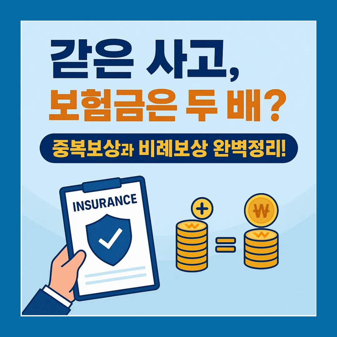 중복보상과 비례보상 차이 총정리 &ndash; 보험 기본 원리 완벽 이해