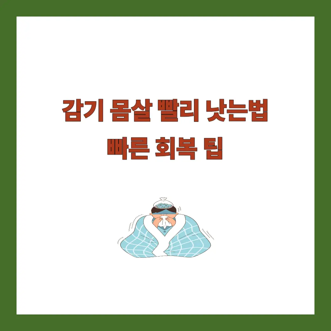 감기 몸살 빨리 낫는법