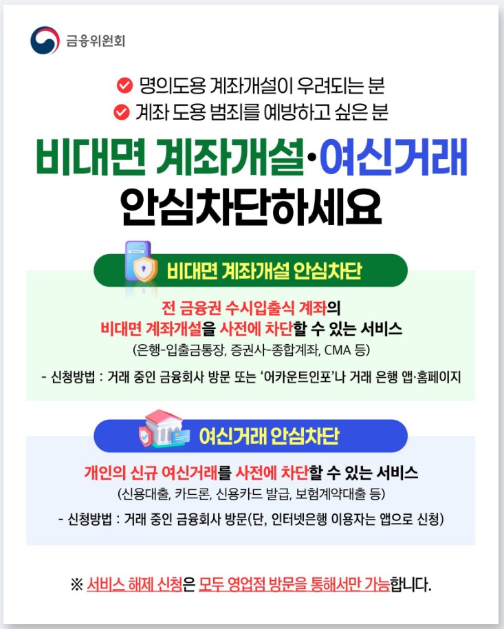 여신거래 안심차단 서비스