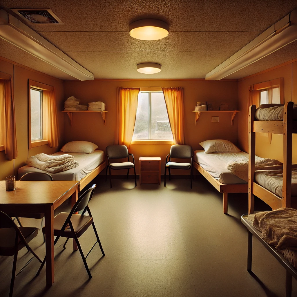 긴급복지 주거지원 임시 거처 제공 - 국가 지원 임시 주거 시설의 내부