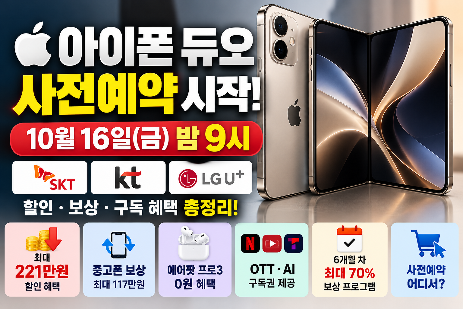 아이폰 듀오 사전예약 가격과 eSIM 전용