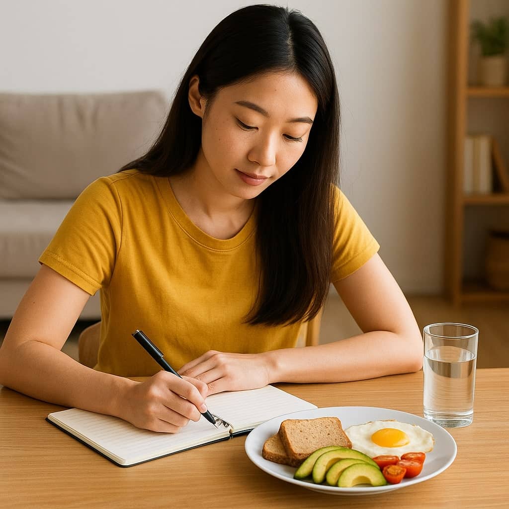 Increasing the success rate of weight loss by writing a diet journal