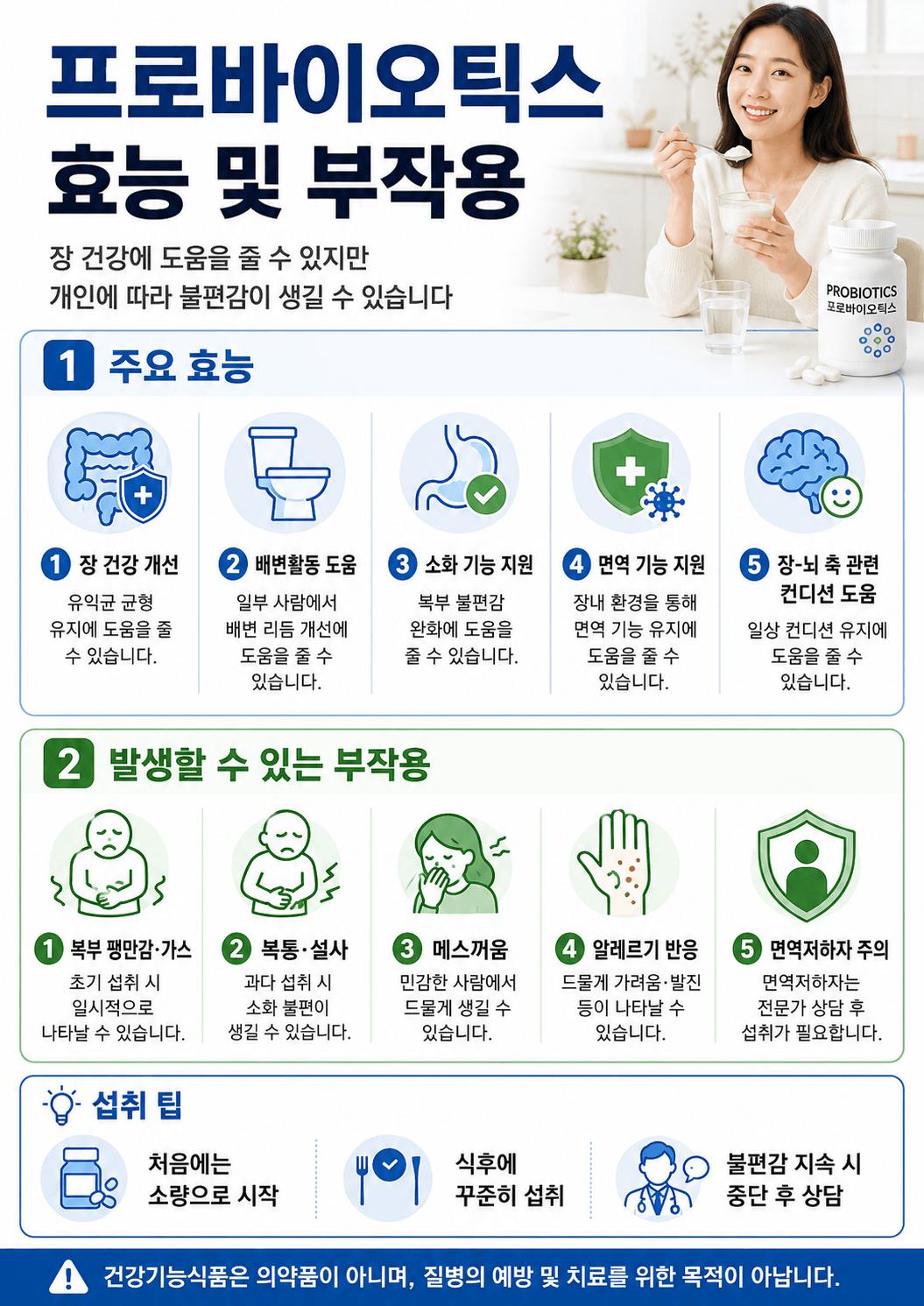 프로바이오틱스 효능 및 부작용