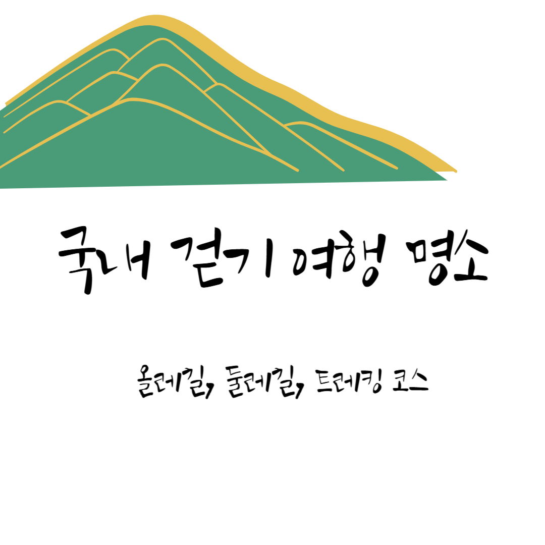 국내 걷기 여행 명소 – 올레길, 둘레길, 트레킹 코스 추천