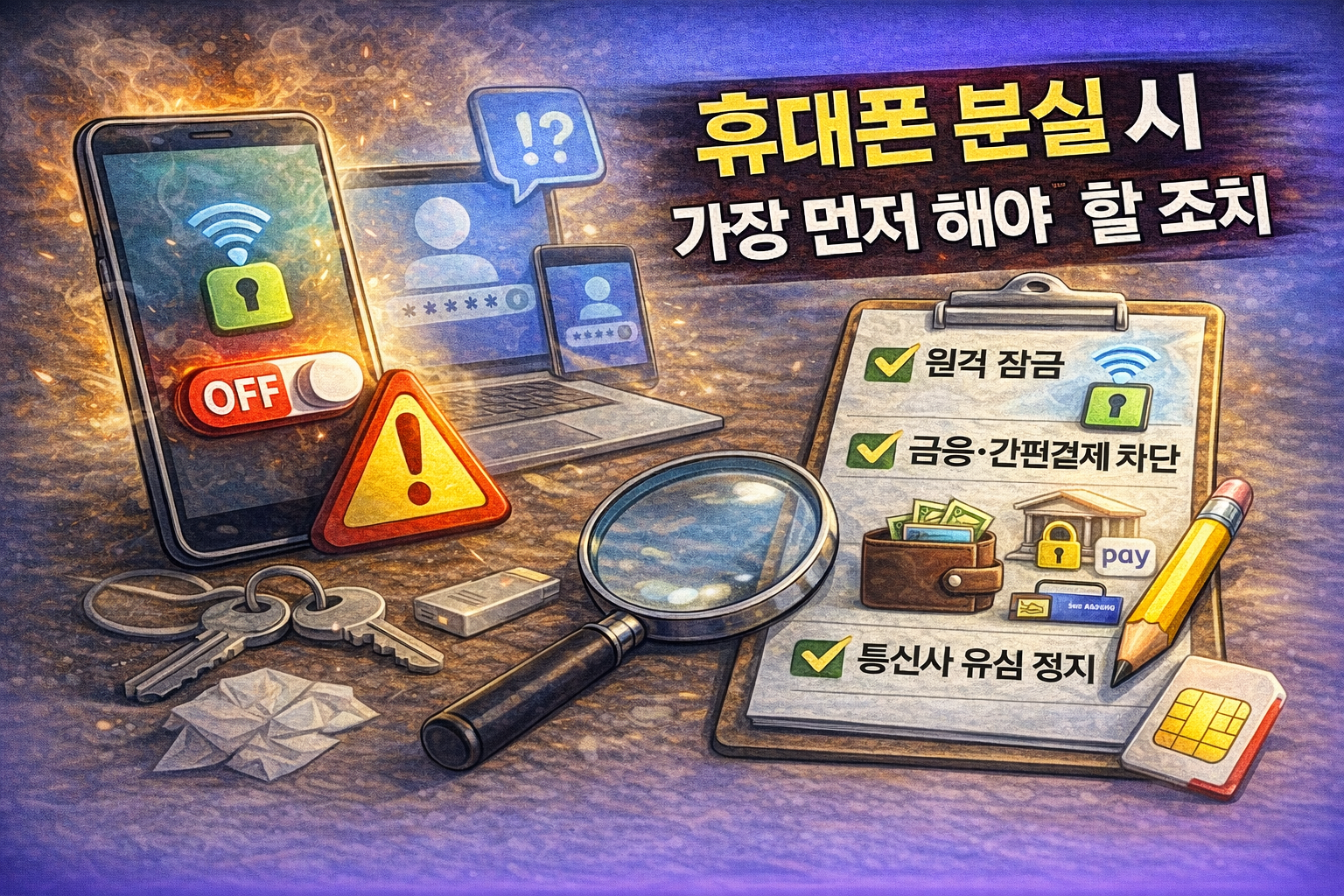 휴대폰 분실시 먼저해야 할 조치