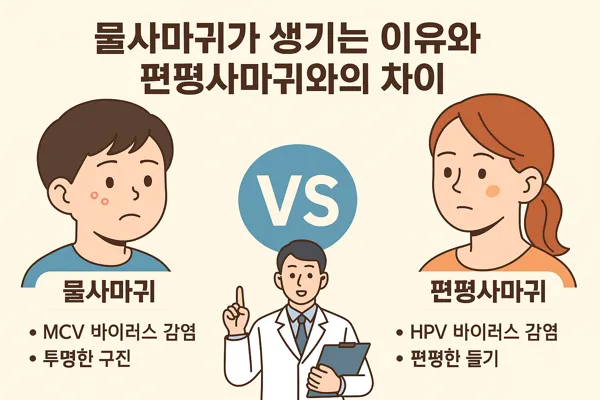 물사마귀가 생기는 이유와 편평사마귀와의 차이 썸네일