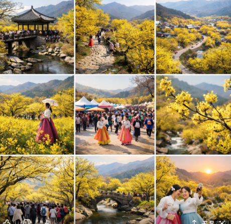 구례 산수유축제 그림