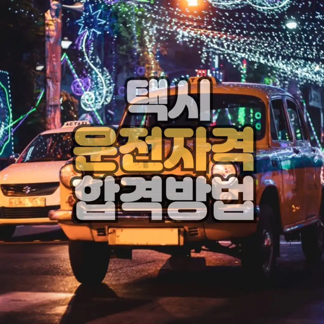 택시운전자격 합격방법