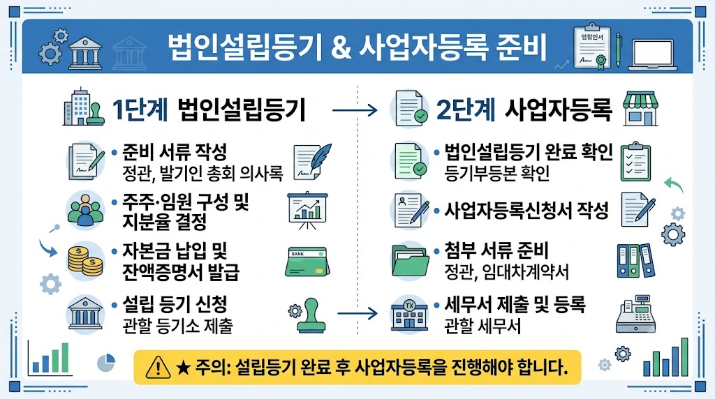 법인설립등기 신청 순서