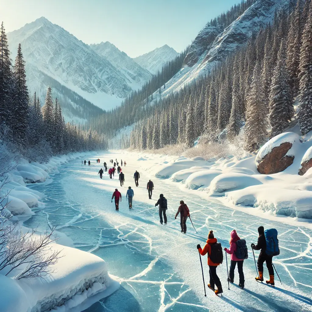 얼음 트레킹 사진