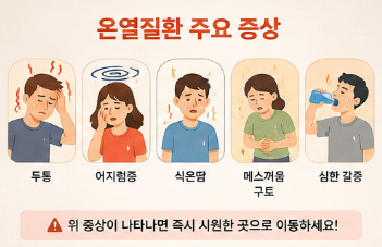 온열질환 증상은 어떻게 나타날까요