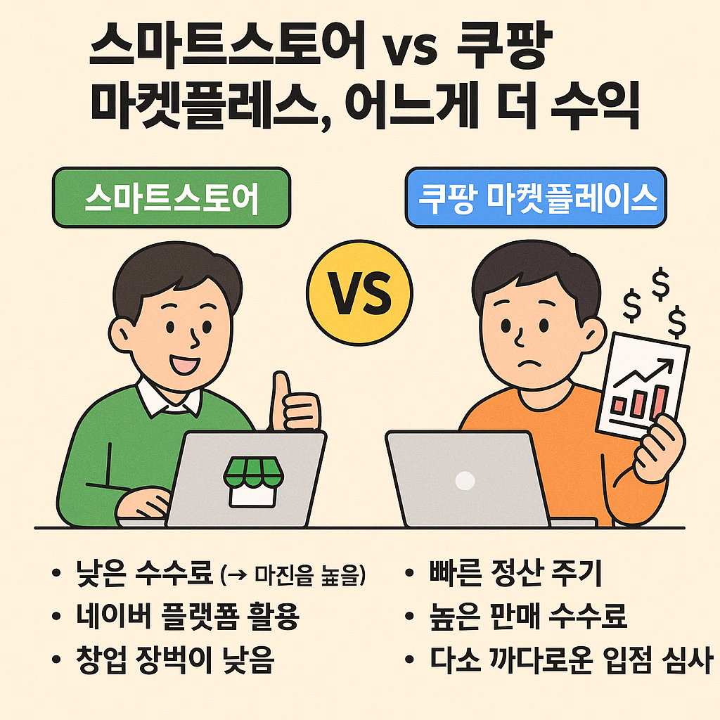 스마트스토어 vs 쿠팡 마켓플레이스, 어느 게 더 수익?