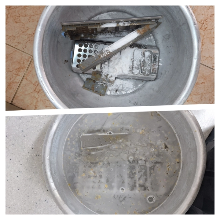 거름망-세척물에-불리기