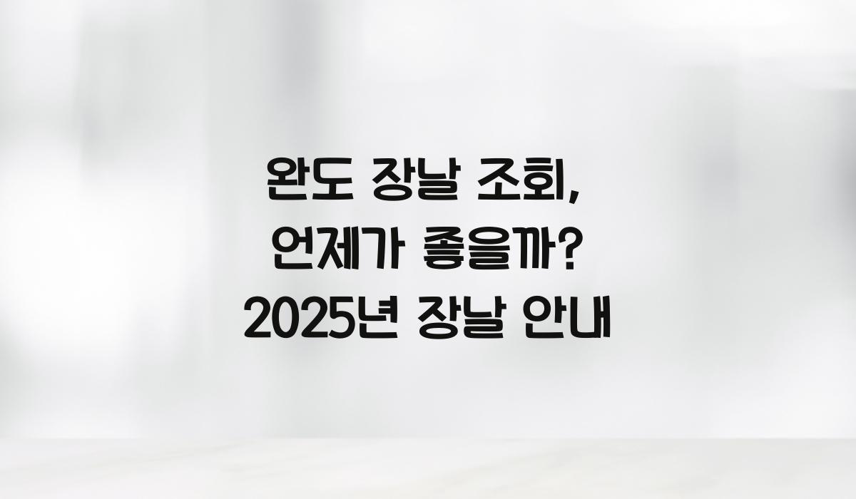 완도 장날 조회