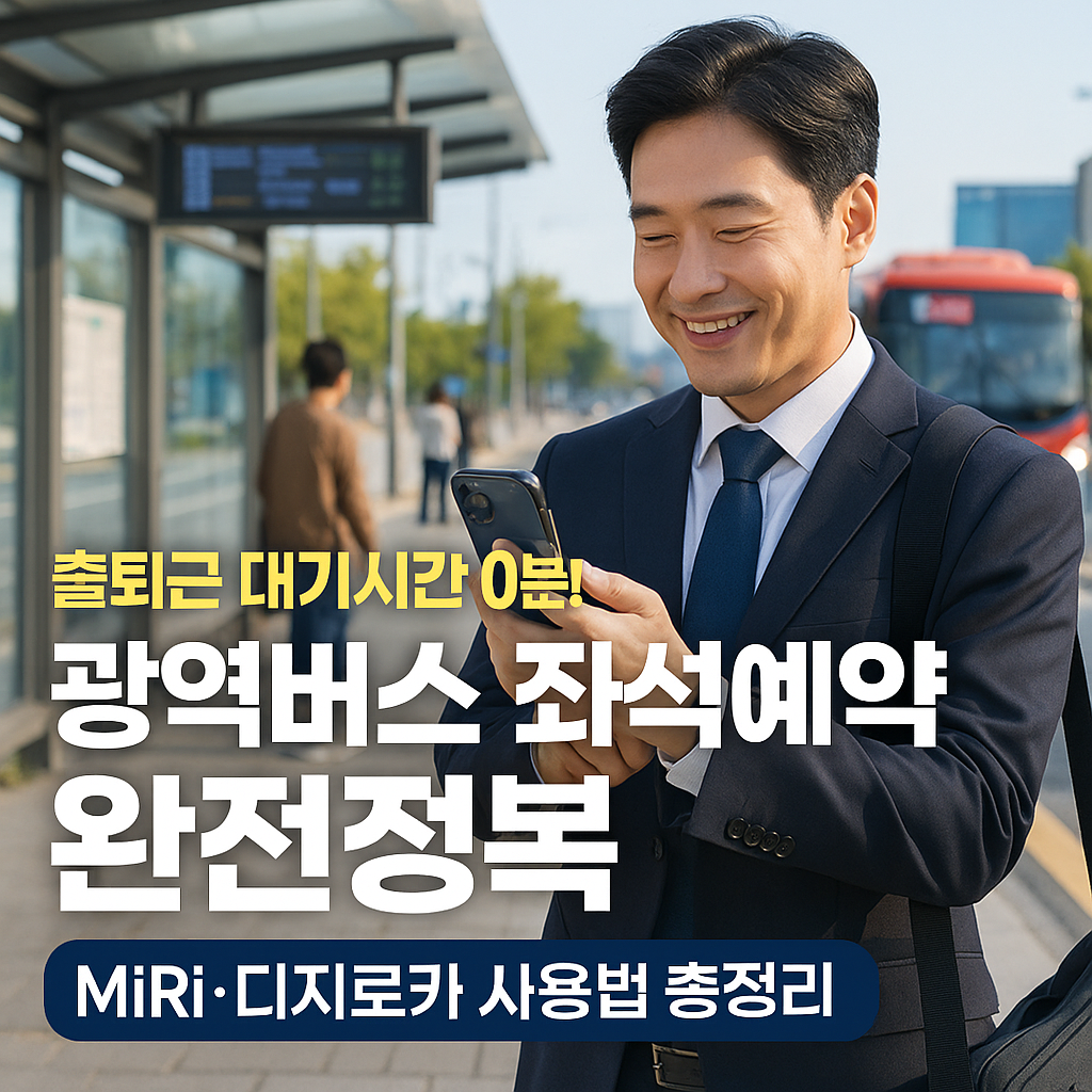 광역버스 좌석예약 완벽가이드! 미리·디지로카 사용법 (출처 : 국터교통부)
광역버스 좌석예약 완벽가이드! 미리·디지로카 사용법 (출처 : 국토교통부)