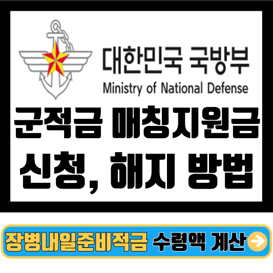 군적금 매칭지원금 전역 시 수령 금액