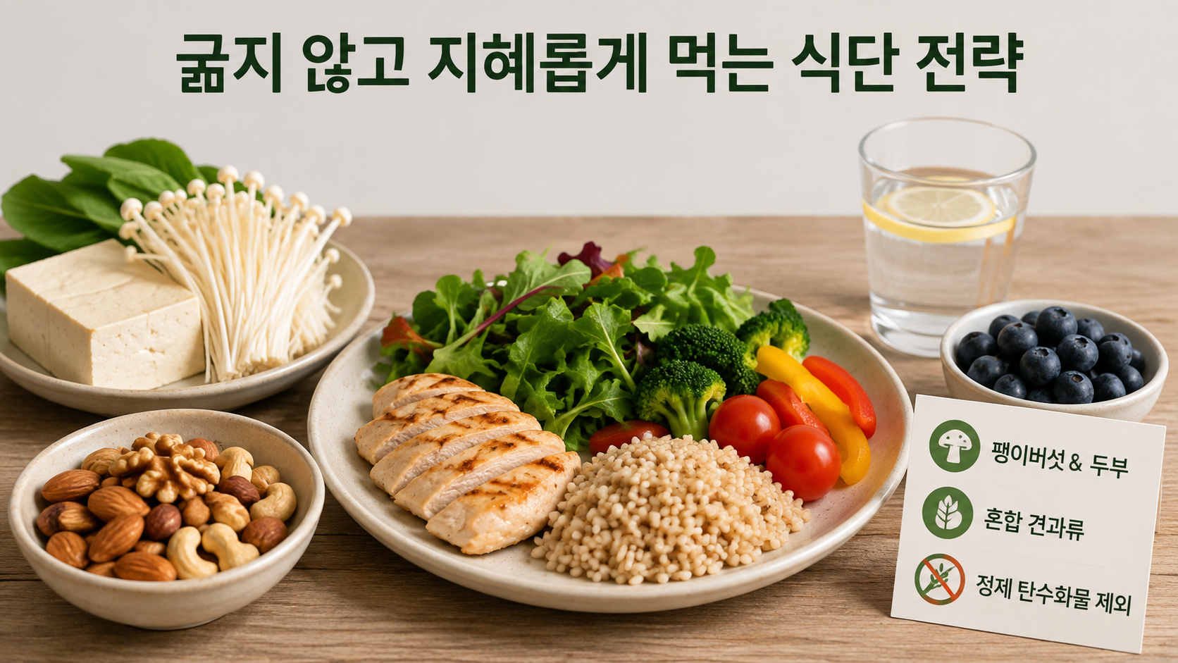 굶지 않고 지혜롭게 먹는 식단 전략