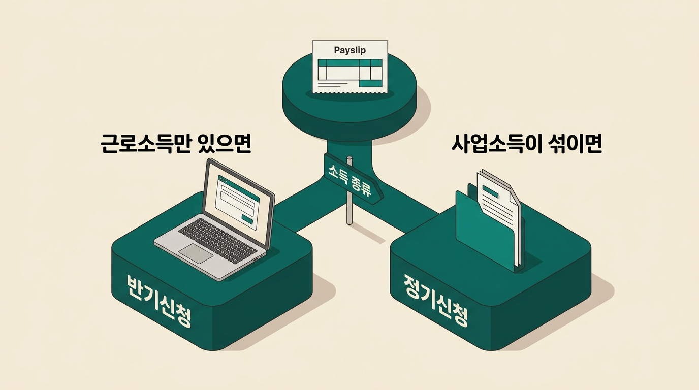 반기신청과 정기신청이 갈리는 기준