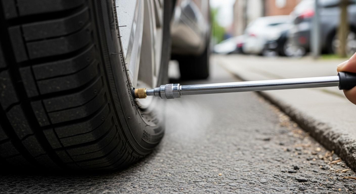 자동차 공기압 빼기