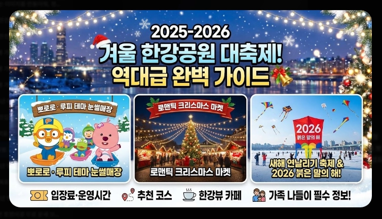 한강공원 겨울 나들이 완벽 가이드 눈썰매·축제 총정리