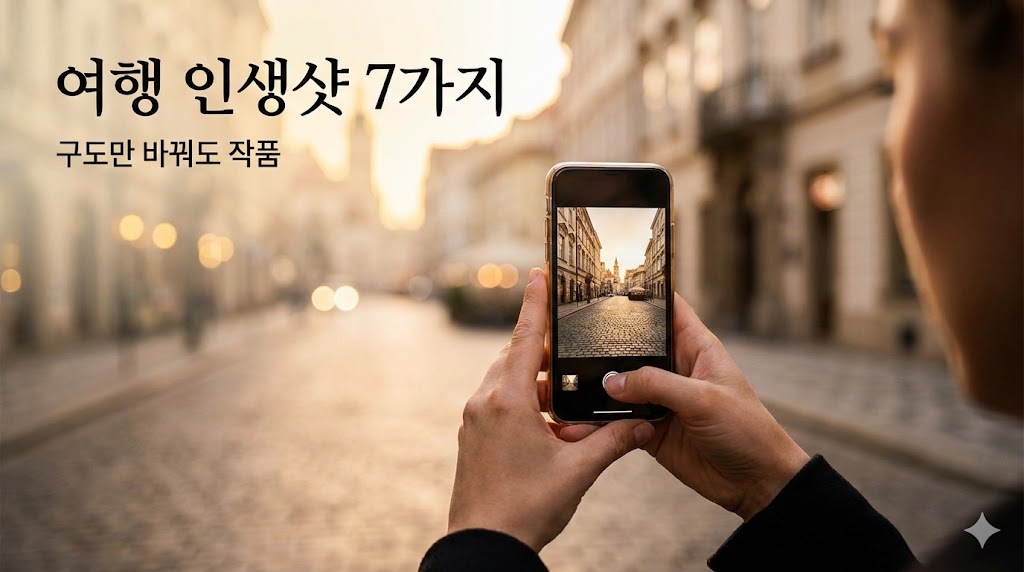 여행 사진 인생샷 찍는 법: 구도만 바꿔도 작품! 초보 필독 팁 7가지