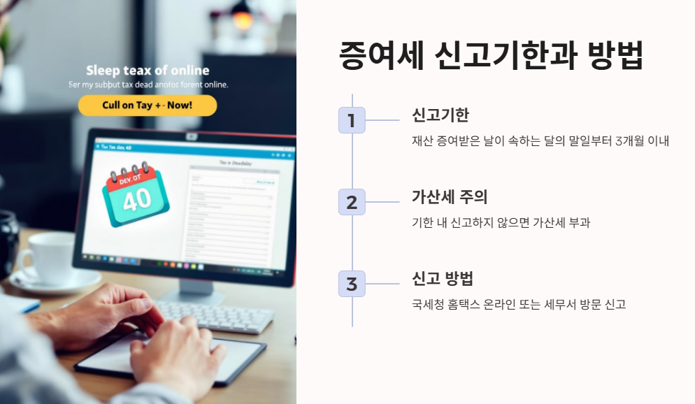 증여세 신고기한과 신고 방법
