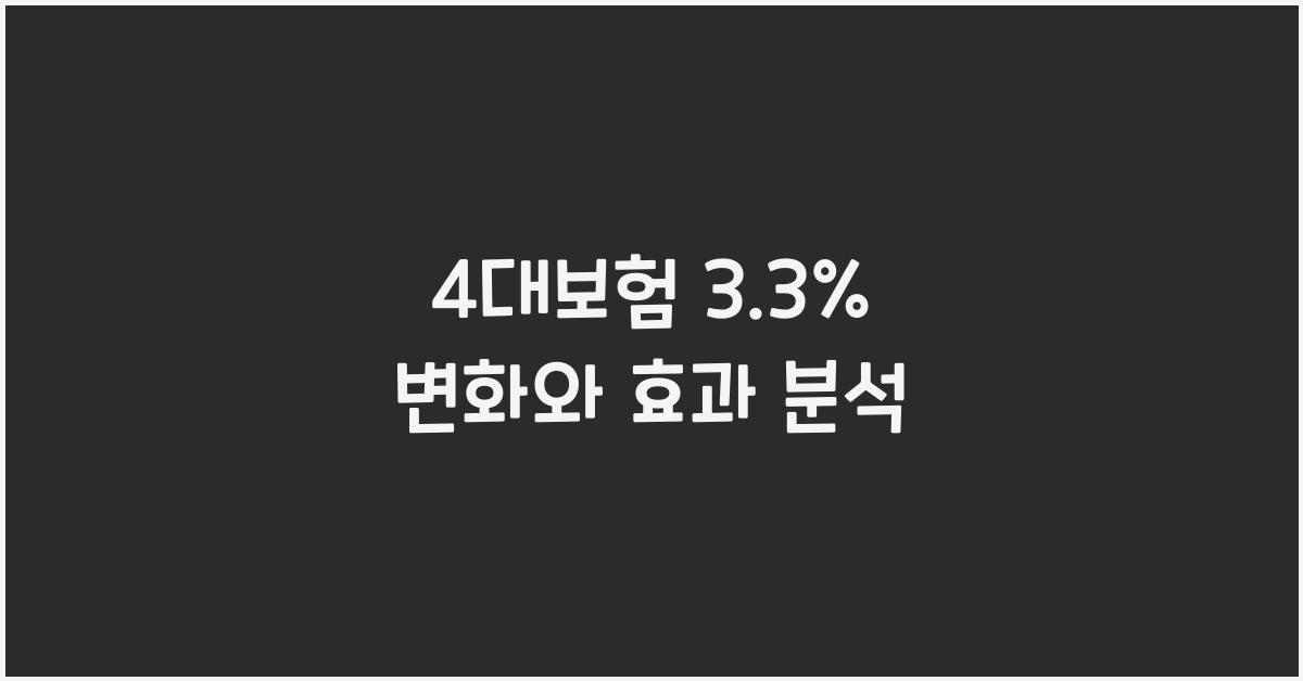 4대보험 3.3%