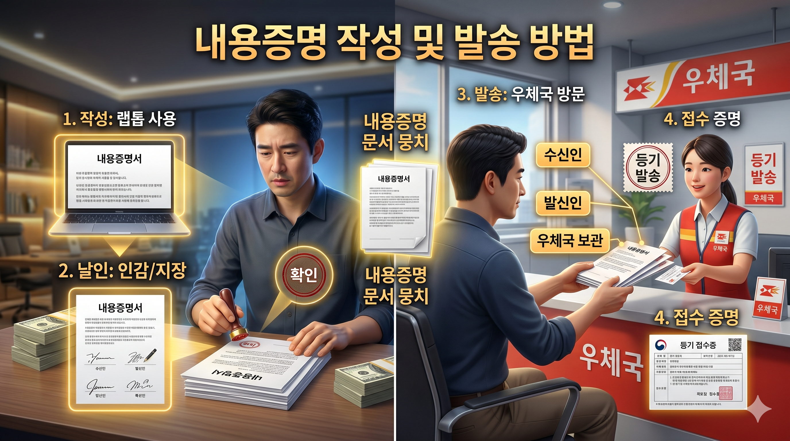 '내용증명' 작성 및 발송 방법