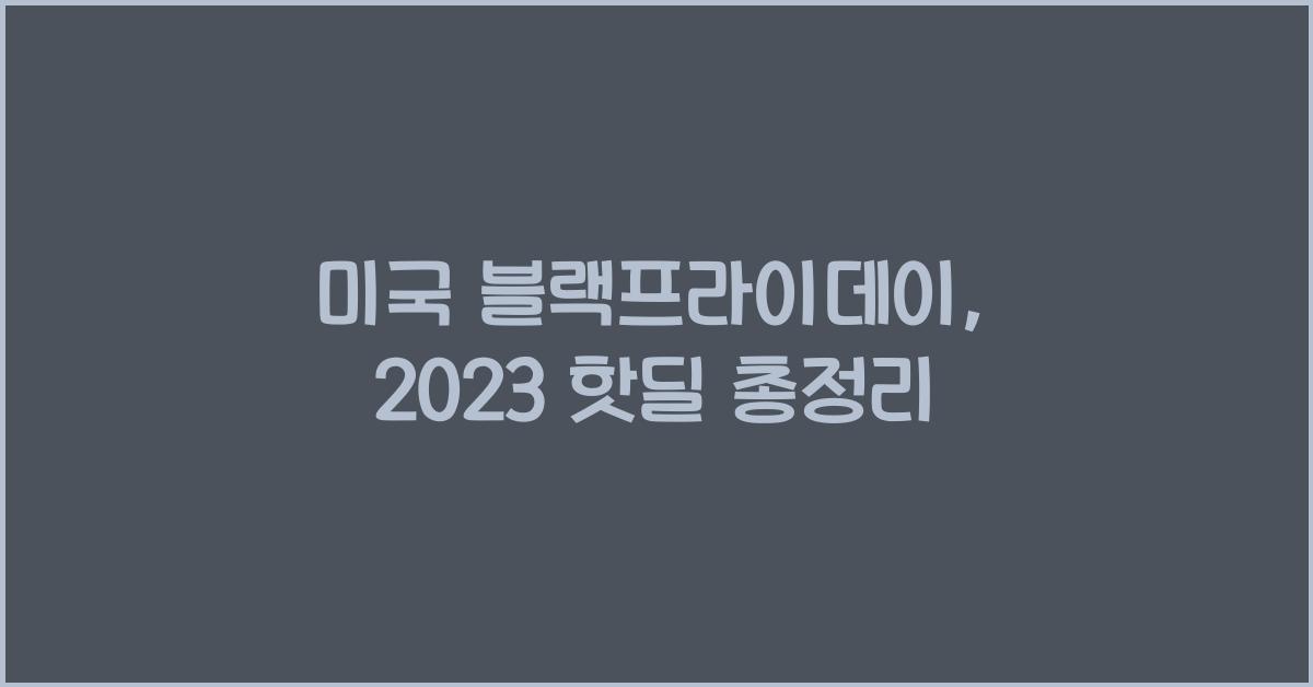 미국 블랙프라이데이