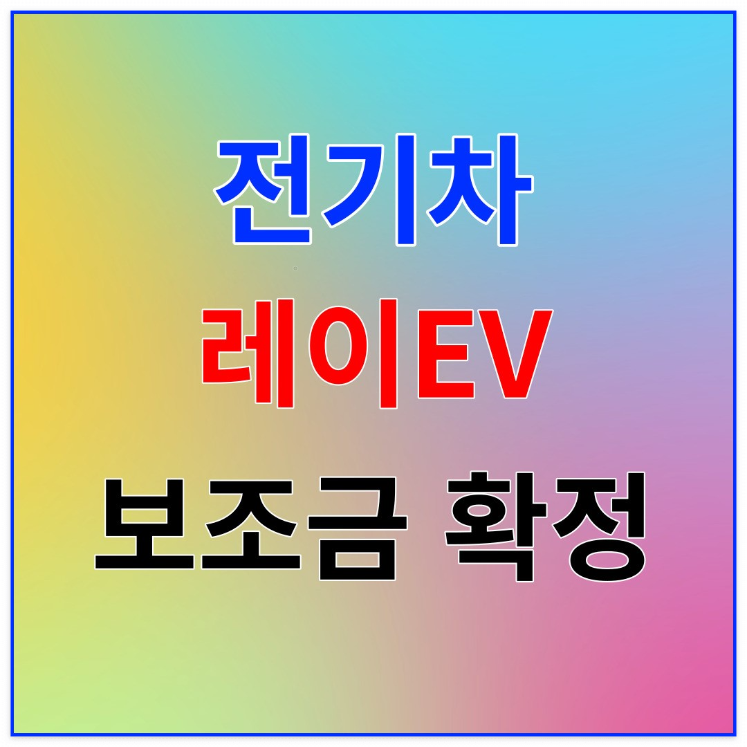 레이 전기차 보조금