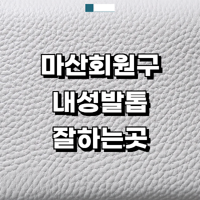 창원 마산회원구 내성발톱