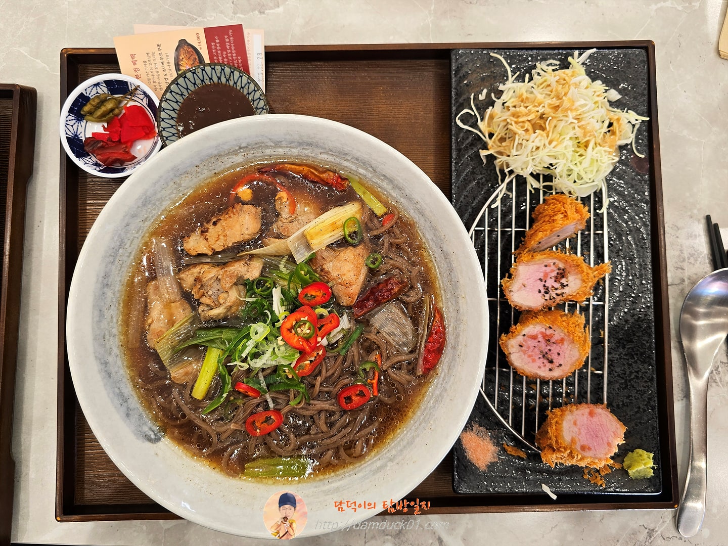 닭고기 온소바 정식