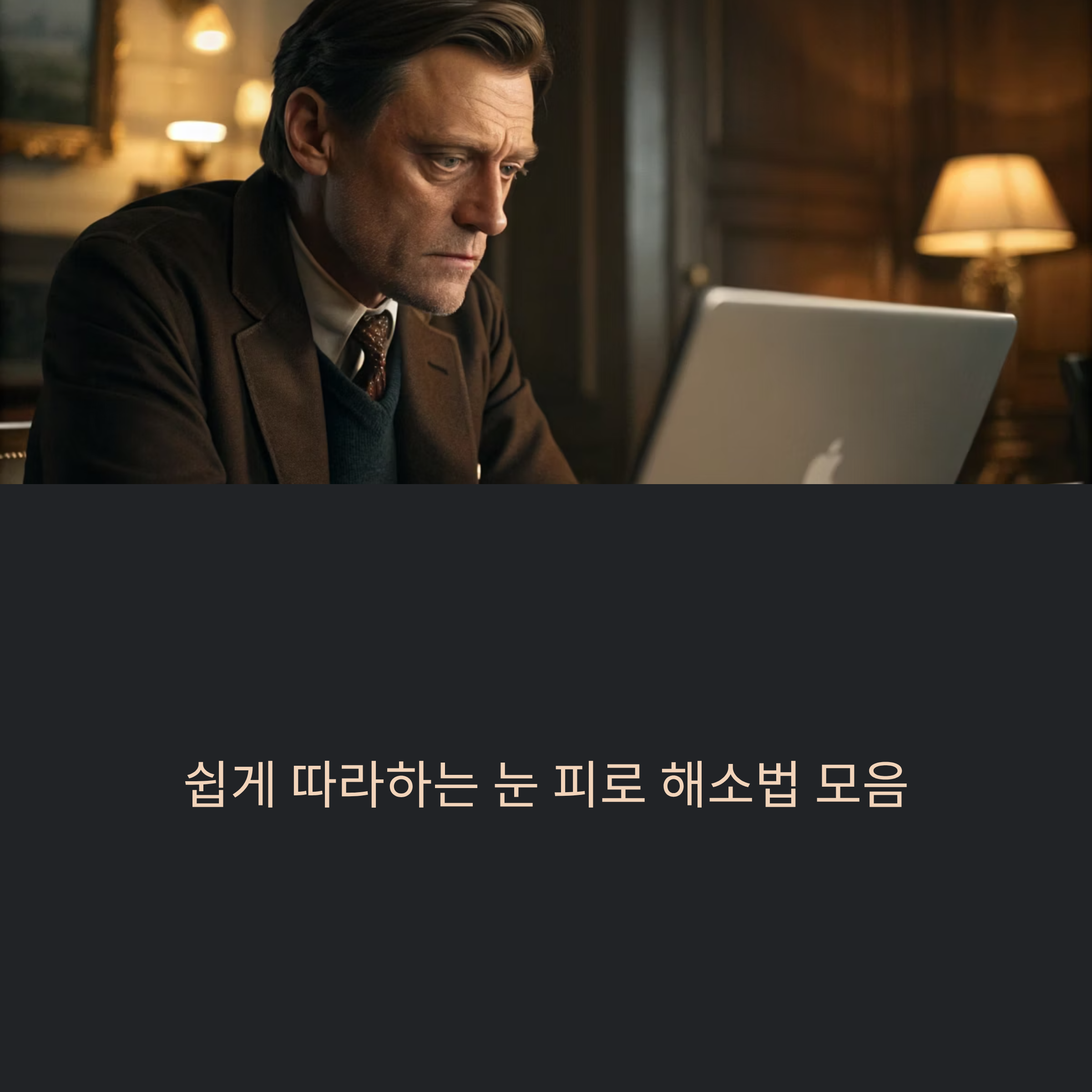 눈 피로 해소법 총정리
