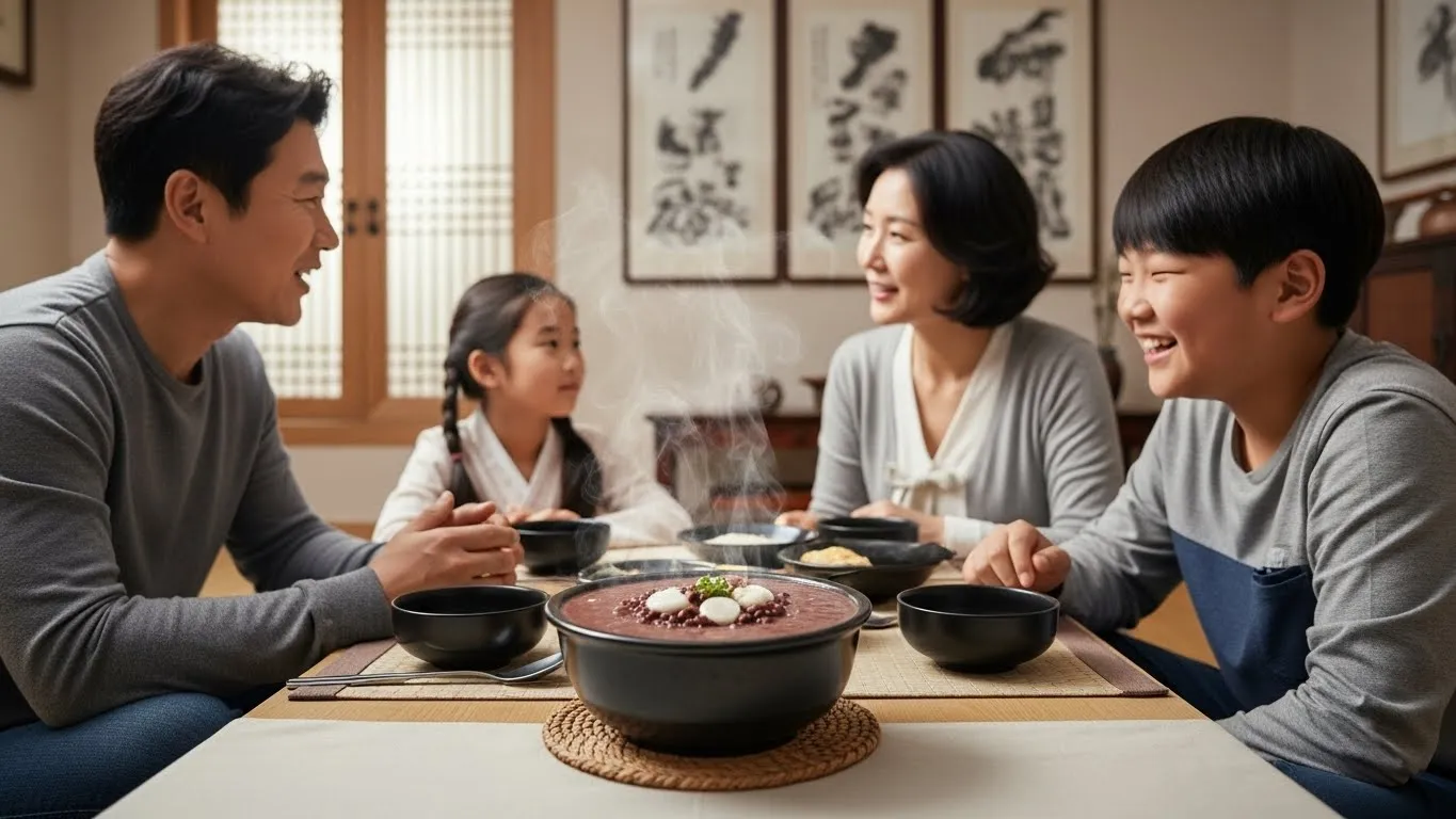 동지 팥죽 준비와 섭취