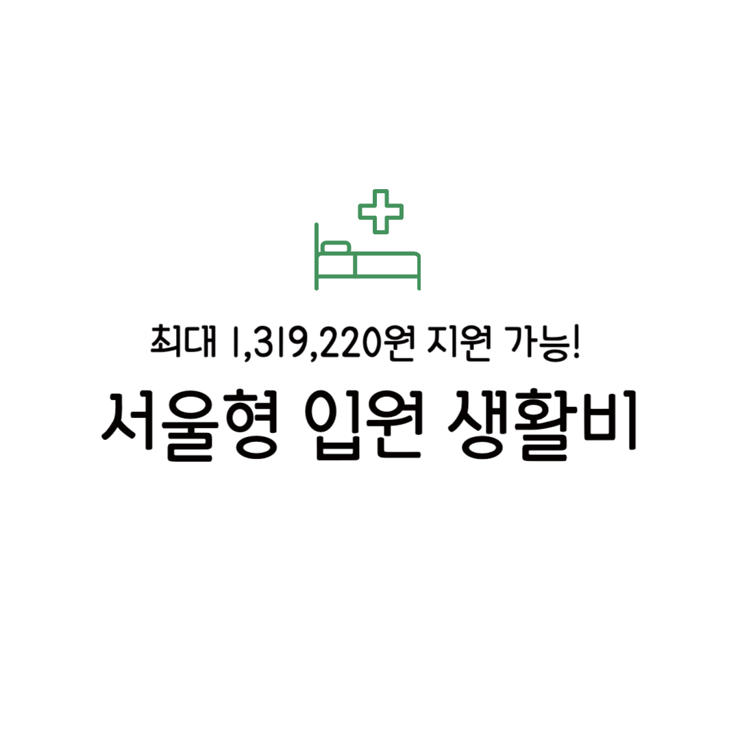 서울형 입원 생활비 생활 지원 신청 방법 조건 지원금 안내 서울시