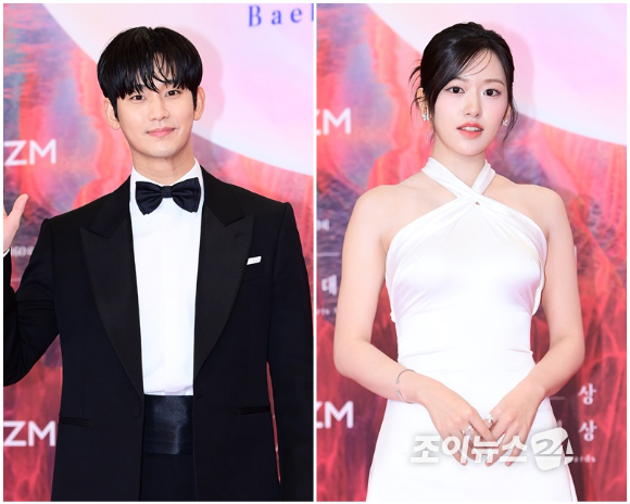 김수현 안유진이 인기상을 수상했다. [사진=조이뉴스24 DB]