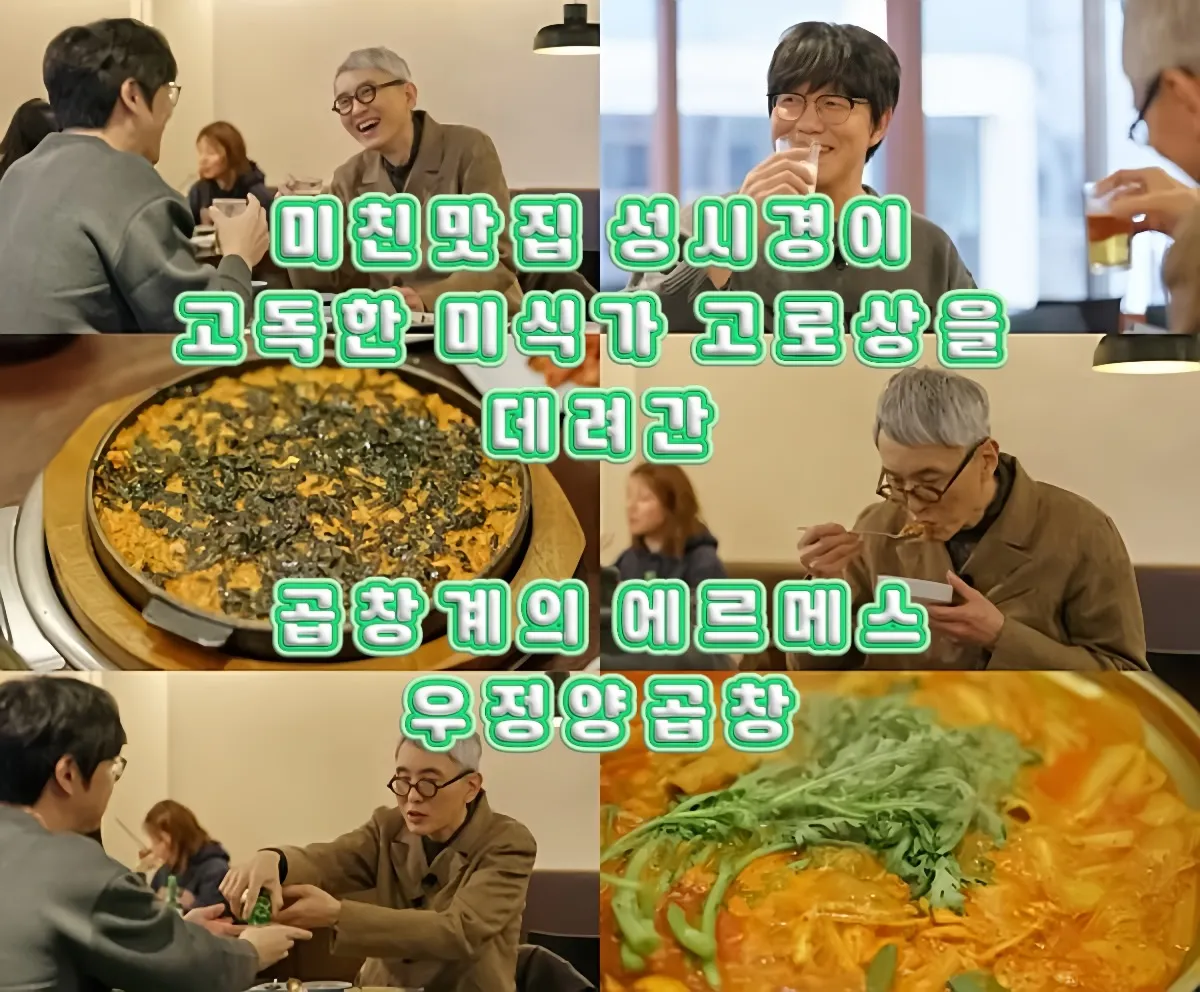 성시경 곱창 맛집, 우정양곱창, 미친맛집 성시경, 곱창계의 에르메스, 고로상 곱창, 학동역 곱창, 곱창전골 맛집, 불맛 곱창, 성시경 먹을텐데 맛집, 곱창 입문 추천 썸네일 이미지