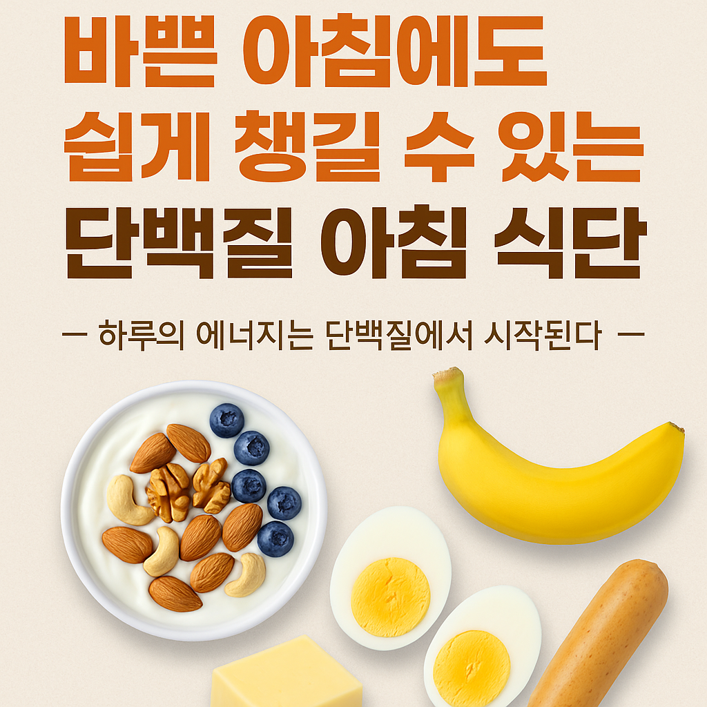바쁜 아침에도 쉽게 챙길 수 있는 단백질 아침 식단