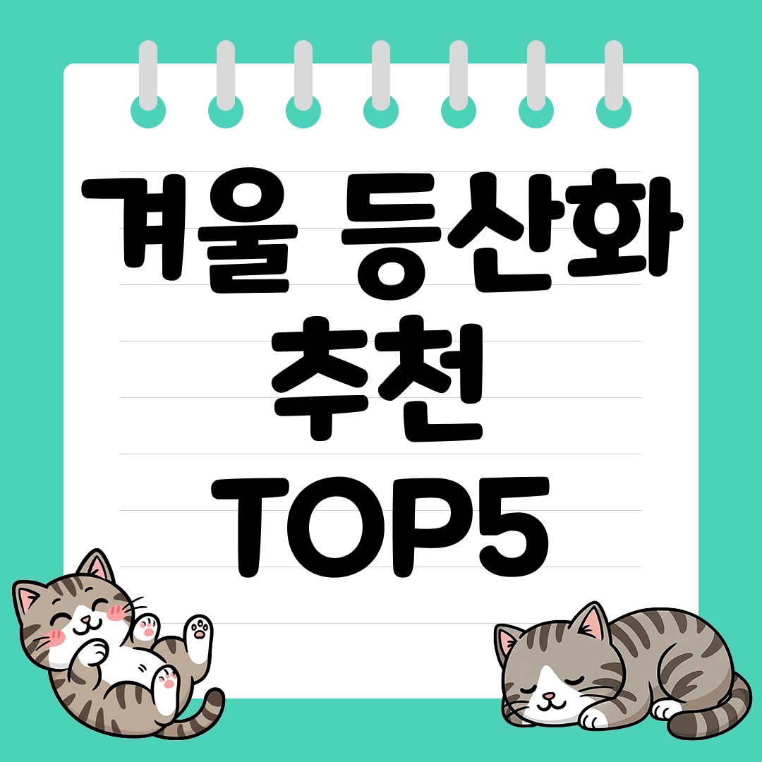 눈길·빙판길도 안전하게! 겨울 등산화 추천 순위 TOP5