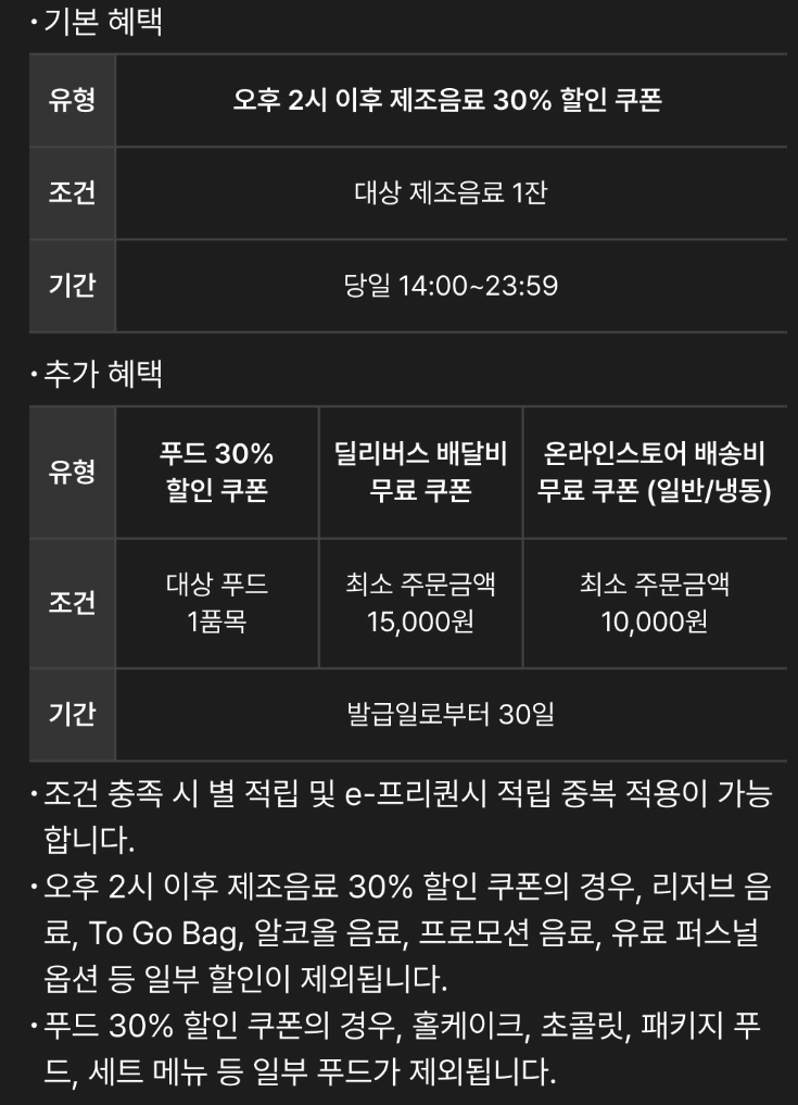 스타벅스 버디패스 주요혜택, 가입 및 이용 방법 3분 정리