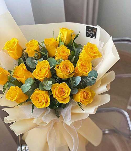 노란장미 꽃다발