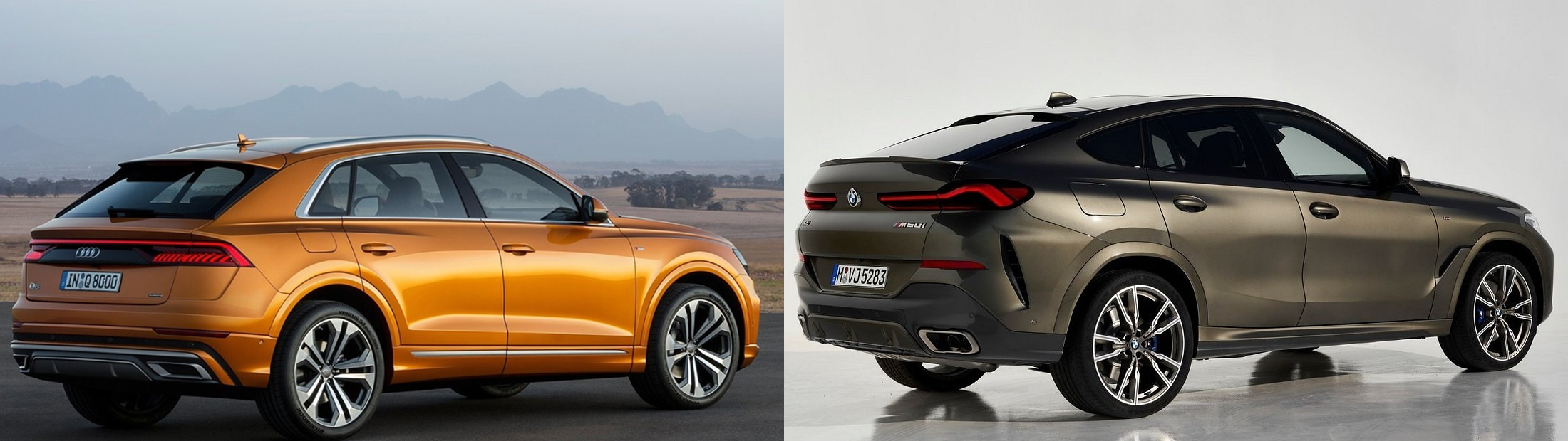 아우디 Q8 55TFSI, BMW X6 40i