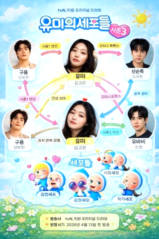 유미의 세포들 시즌3 출연진 몇부작 웹툰 줄거리 등장인물 OTT