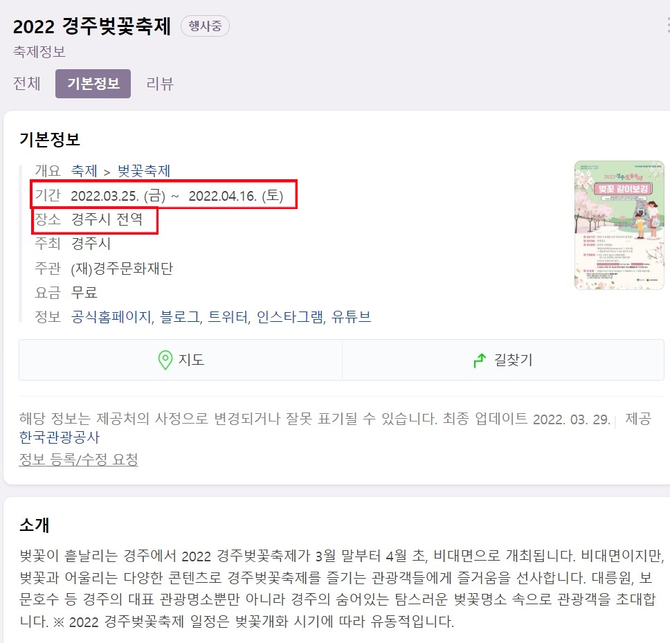 경주 벚꽃 명소