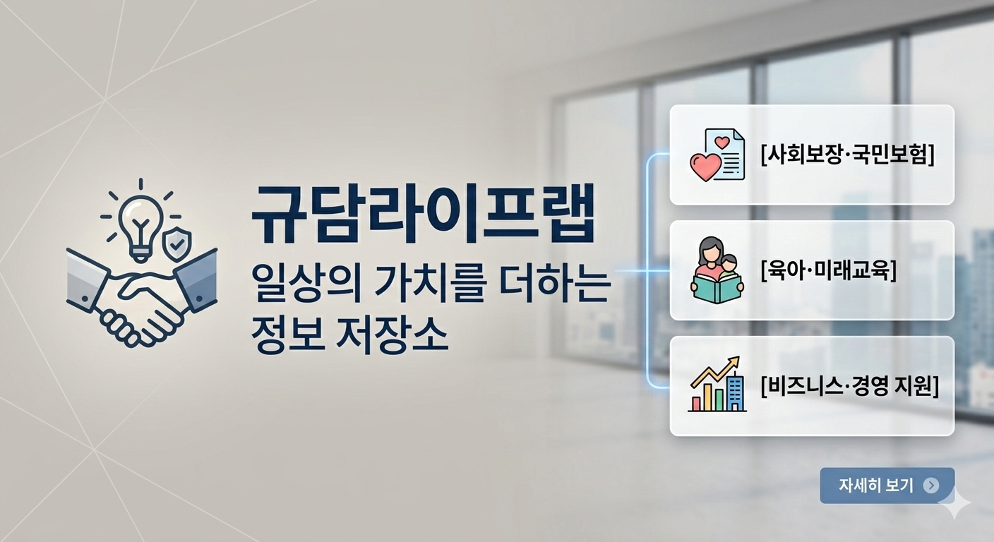 규담라이프 소개 - 규담라이프랩은 당신의 더 나은 삶을 위한 유익한 정보를 연구합니다.