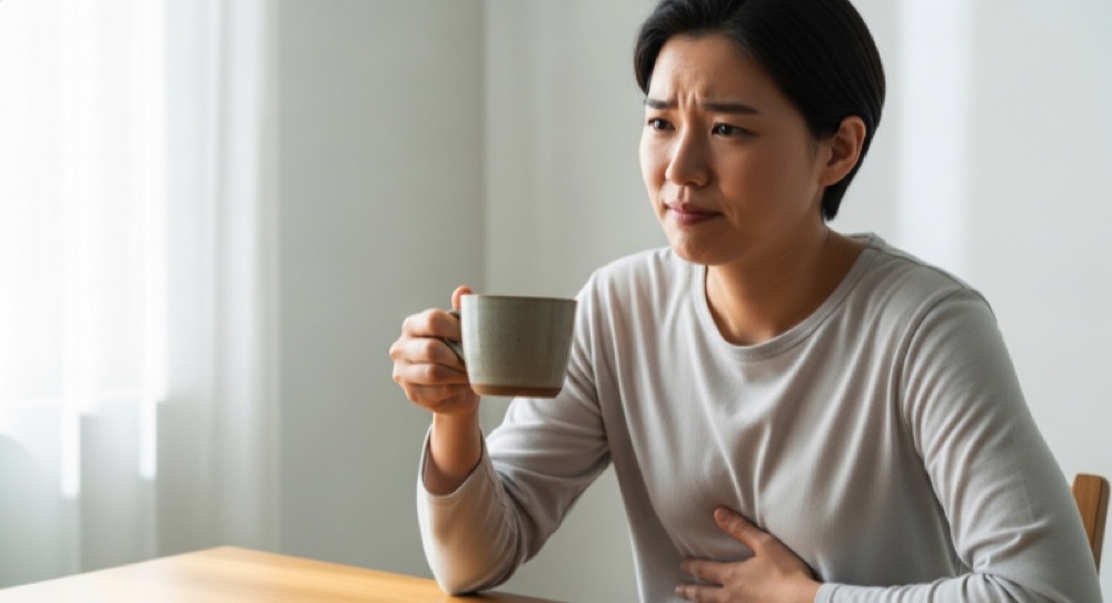 공복에 커피를 마시며 위 자극